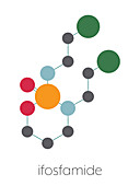 Ifosfamide cancer drug molecule, illustration
