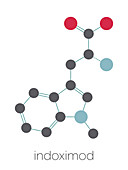 Indoximod cancer drug molecule, illustration