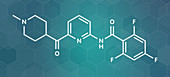 Lasmiditan migraine drug molecule, illustration