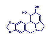 Lycorine alkaloid molecule, illustration