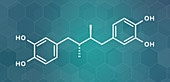 Masoprocol skin cancer drug molecule, illustration