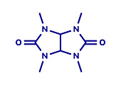Mebicar anxiolytic drug molecule, illustration