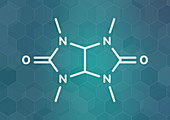 Mebicar anxiolytic drug molecule, illustration