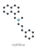 Naftifine antifungal drug molecule, illustration