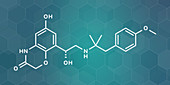 Olodaterol COPD drug molecule, illustration