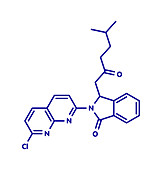 Pagoclone anxiolytic drug molecule, illustration