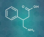 Phenibut anxiolytic and sedative drug molecule, illustration