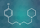 Pitolisant narcolepsy drug molecule, illustration