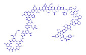 Pramlintide diabetes drug molecule, illustration
