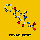 Roxadustat drug molecule, illustration