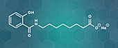 Sodium salcaprozate or SNAC molecule, illustration