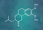 Tetrabenazine hyperkinetic disorder drug molecule