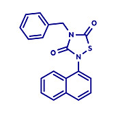 Tideglusib drug molecule, illustration