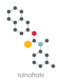 Tolnaftate antifungal drug molecule, illustration