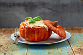 Stuffed squash with bolognese