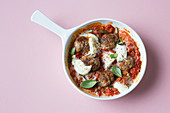 Mediterranean meatballs in tomato sauce (keto cuisine)