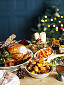 Christmas menu with glazed turkey