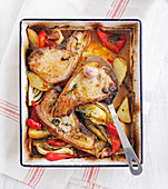 Chops with oven vegetable