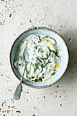Israeli cucumber and mint yoghurt