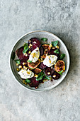 Israeli beetroot salad with labaneh and figs