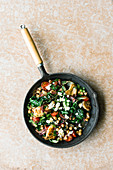 Israeli chicken with chard and chickpeas