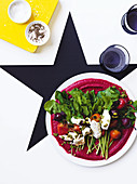 Roasted beetroot and goat's cheese salad