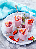 Creamy Chilled Strawberry Pots