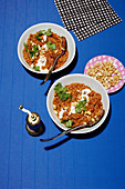 Indian lentil dhal with peanuts