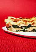 Spinach and salmon lasagne
