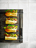 Asian Banh Mi - Ham baguette with spicy cucumber