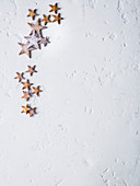 Star cookies on a white background