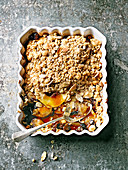 Baked apple and toffee crumble
