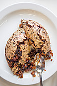 Gold topped christmas pudding