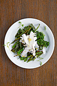 Broccoli raab and coconut salad