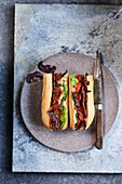 The vegan MBLT - Mushroom ‘bacon’, lettuce and tomato sandwich with vegan mayo
