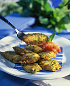 Courgette fritters with herbs