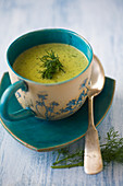 Green cucumber soup