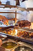 Grill counter in a restaurant