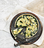 Spinach and fontina tart