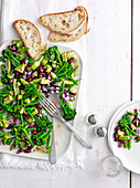 Vegan greens and beans salad