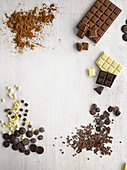 Verschiedene Schokoladenprodukte