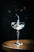 Dry martini with splashes