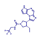 Upadacitinib drug molecule, illustration