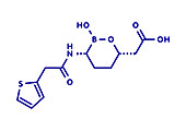 Vaborbactam drug molecule, illustration