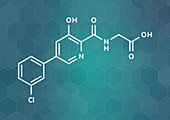 Vadadustat drug molecule, illustration