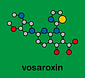 Vosaroxin cancer drug molecule, illustration