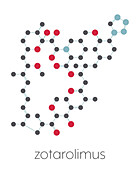 Zotarolimus immunosuppressant molecule, illustration