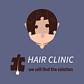 Hair loss treatment, conceptual illustration