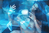 Virtual reality cybersex, conceptual image