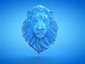 Lion sculpture, illustration